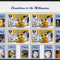 Angola 1999 Countdown to the Millennium #07 (1960-1969) perf sheetlet containing 4 values featuring Scene from 101 Dalmations unmounted mint. Note this item is privately produced and is offered purely on its thematic appeal