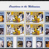Angola 1999 Countdown to the Millennium #07 (1960-1969) perf sheetlet containing 4 values featuring Scene from 101 Dalmations unmounted mint. Note this item is privately produced and is offered purely on its thematic appeal
