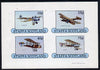 Staffa 1981 Early Aircraft #1 (Eindecker, Handley Page, Gunbus & DH2) imperf,set of 4 values unmounted mint