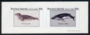 Bernera 1981 Marine Animals (Grey Seal & Humpback Whale) imperf,set of 2 values (40p & 60p) unmounted mint