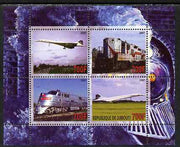 Djibouti 2007 Railways & Concorde #1 perf sheetlet containing 4 values unmounted mint. Note this item is privately produced and is offered purely on its thematic appeal
