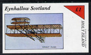 Eynhallow 1982 Early Aircraft,#1(Wright Flyer) imperf souvenir sheet (£1 value) unmounted mint