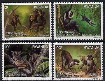 Rwanda 1988 Primates of Nyungwe Forest perf set of 4 unmounted mint, SG 1316-19