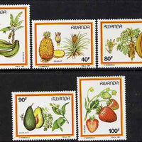 Rwanda 1987 Fruits perf set of 5 unmounted mint, SG 1297-1301