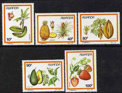 Rwanda 1987 Fruits perf set of 5 unmounted mint, SG 1297-1301