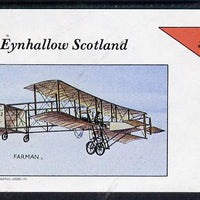 Eynhallow 1982 Early Aircraft #1 (Farman) imperf deluxe sheet (£2 value) unmounted mint