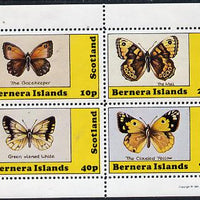 Bernera 1981 Butterflies (Gatekeeper, Clouded Yellow etc) perf,set of 4 values (10p to 75p) unmounted mint