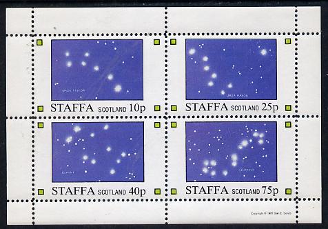 Staffa 1981 Constellations (Ursa Minor, Major, Gemini & Scorpio) perf,set of 4 values (10p to 75p) unmounted mint