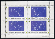 Staffa 1981 Constellations (Ursa Minor, Major, Gemini & Scorpio) perf,set of 4 values (10p to 75p) unmounted mint