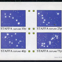 Staffa 1981 Constellations (Ursa Minor, Major, Gemini & Scorpio) imperf,set of 4 values (10p to 75p) unmounted mint