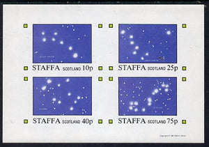 Staffa 1981 Constellations (Ursa Minor, Major, Gemini & Scorpio) imperf,set of 4 values (10p to 75p) unmounted mint