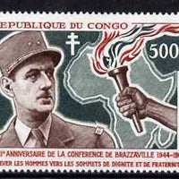 Congo 1966 General De Gaulle 500f superb unmounted mint, SG 83