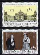 Tristan da Cunha 1974 Churchill Birth Centenary set of 2 unmounted mint, SG 193-4