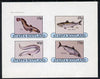 Staffa 1982 Fish #08 (Ling, Mullet, Eel & Mackerel) imperf,set of 4 values (10p to 75p) unmounted mint