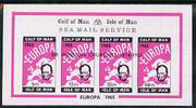 Calf of Man 1965 Churchill Memorial opt'd on Europa (single portrait on each stamp) imperf m/sheet unmounted mint (Rosen CA39LS)