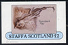Staffa 1982 Fish #08 (Thornback Ray) imperf deluxe sheet (£2 value) unmounted mint