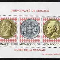 Monaco 1994 Stamp & Coin Museum perf m/sheet unmounted mint, SG 2197