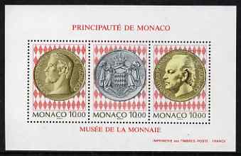 Monaco 1994 Stamp & Coin Museum perf m/sheet unmounted mint, SG 2197
