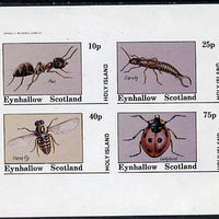 Eynhallow 1982 Insects (Ant, Earwig, Horsefly & Ladybird) imperf,set of 4 values (10p to 75p) unmounted mint