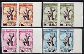 Togo 1964 Heads of State set of 4 in imperf pairs from limited printing, unmounted mint as SG 377-80