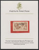 Nauru 1976 Stamp Anniversaries - 15c GB 2s6d Seahorse overprinted - imperf mounted on Format International Proof Card, as SG149