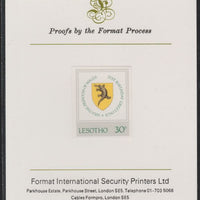 Lesotho 1982 Princess Diana's 21st Birthday 30c imperf mounted on Format International Proof Card, as SG514