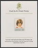 Lesotho 1982 Princess Diana's 21st Birthday 50c imperf mounted on Format International Proof Card, as SG515
