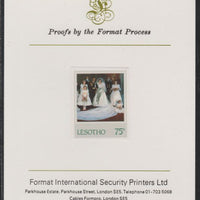 Lesotho 1982 Princess Diana's 21st Birthday 75c imperf mounted on Format International Proof Card, as SG516