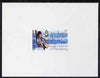 New Caledonia 1987 South Pacific Games 100f Long Jump imperf deluxe proof sheet in issued colours, SG 821