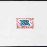 Upper Volta 1962 Flag 30f de luxe sheet in issued colours unmounted mint