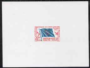 Upper Volta 1962 Flag 30f de luxe sheet in issued colours unmounted mint