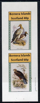 Bernera 1981 Birds of Prey imperf,set of 2 values (40p & 60p) unmounted mint