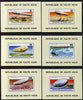 Upper Volta 1976 Zeppelin Airships set of 6 perforated De-luxe sheets unmounted mint, Mi 625-30