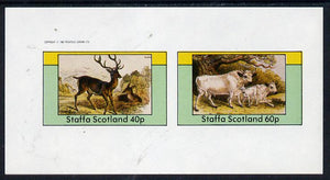 Staffa 1982 Deer imperf,set of 2 values (40p & 60p) unmounted mint