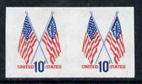 United States 1973 50-star & 13-star Flags imperf pair superb unmounted mint, SG 1518a