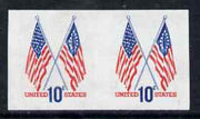 United States 1973 50-star & 13-star Flags imperf pair superb unmounted mint, SG 1518a