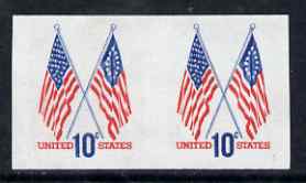 United States 1973 50-star & 13-star Flags imperf pair superb unmounted mint, SG 1518a