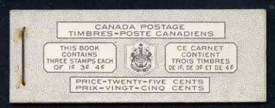 Canada 1951 KG6 25c Bilingual booklet complete very fine, SG SB48a