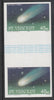 St Vincent 1986 Halley's Comet 45c (Comet) imperf gutter pair unmounted mint from uncut proof sheet, as SG 973. Note: The design withing the gutter varies across the sheet, therefore, the one you receive,may differ from that shown……Details Below