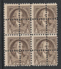 United States 1932 Washington 1/2c sepia block of 4 with perforations doubled (stamps are quartered) an attractive and interesting modern forgery, unmounted mint, SG704var