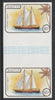 St Kitts 1985 Ships $1.20 (Atlantic Clipper Schooner) imperf gutter pair (from uncut archive sheet) (SG 174var) unmounted mint. Note: The design withing the gutter varies across the sheet, therefore, the one you receive,may differ……Details Below