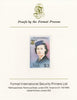 Nevis 1985 Girl Guides - Princess Margaret in Guide Uniform $3 (as SG 296) imperf proof mounted on Format International proof card