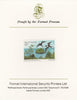 St Lucia 1985 Nature Reserves 10c Frigate Bird & Island as SG 820, imperf proof mounted on Format International proof card