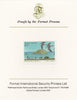 St Lucia 1985 Nature Reserves 65c Yellowlegs as SG 822, imperf proof mounted on Format International proof card