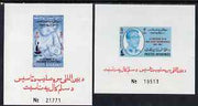 Afghanistan 1963 Red Cross set of 2 imperforate miniature sheets, unmounted mint