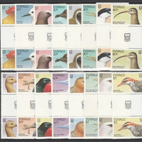 Tuvalu 1988 Birds definitive set of 16 values complete in unmounted mint gutter pairs, SG 502-17 , attractive and unusual