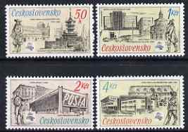 Czechoslovakia 1988 'Praga 88' Stamp Exn & 70th Anniversary of Postal Museum set of 4 unmounted mint, SG2923-26