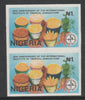 Nigeria 1992 Tropical Agriculture 1n Tropical Foods imperf pair unmounted mint SG 634var