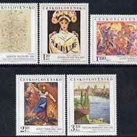 Czechoslovakia 1975 Art (10th issue) set of 5 unmounted mint, SG2256-60