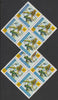 Thomond 1968 Martin 9d (Diamond-shaped) opt'd 'Rockets towards Peace Achievement' two blocks of 4 showing yellow misplaced by a) 1mm to upper left and b) 1mm to lower left, interesting shifts giving different double impressions, unmounted mint